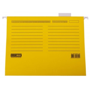 Файл підвісний картонний, А4, жовтий, 10 шт "BuroMAX" BM.3350-08