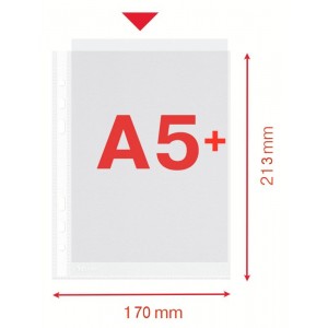 Файл А5, прозорий, 40мкм, глянцевий (100 шт.) "BuroMAX" 3845