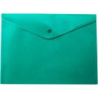 Папка-конверт, на кнопці, А4, зелена "BuroMAX" BM.3925-04