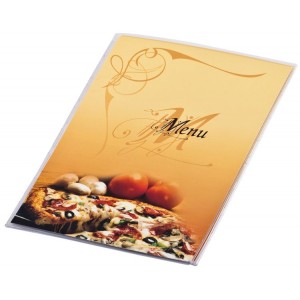 Папка "МЕНЮ" PIZZA, А4, PVC, три сторони, прозора "PantaPlast" 0309-0046-99