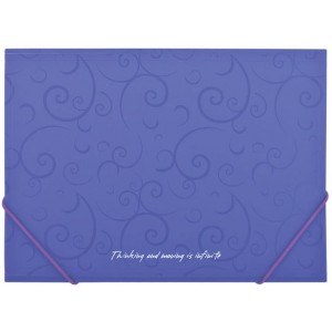 Папка на гумках А4, фіолетова, BAROCCO "BuroMAX" BM.3914-07