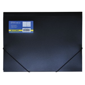 Папка на гумках А4, чорна "BuroMAX" BM.3913-01