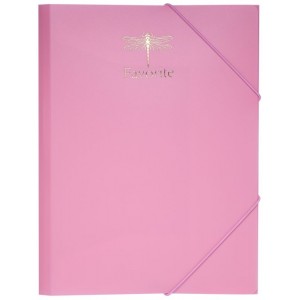 Папка на гумках А4, рожева, FAVOURITE, PASTEL "BuroMAX" BM.3954-10