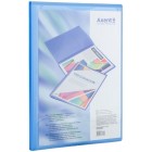 Папка А4, 20 файлів, з кишенею, прозора синя "Axent" 1020-22-a