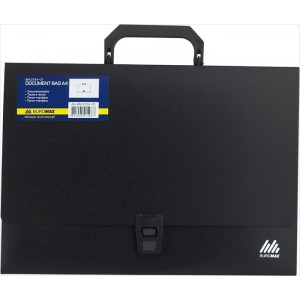 Портфель, A4, пластик 700 мкм, чорний "BuroMAX" BM.3724-01