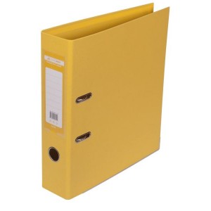 Папка-реєстратор двостороння ELITE, А4, ширина торця 70 мм, жовта "BuroMAX" BM.3001-08