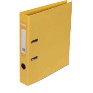Папка-реєстратор двостороння ELITE, А4, ширина торця 50 мм, жовта  "BuroMAX" BM.3002-08