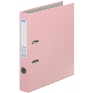Папка-реєстратор одностороння, А4 ETALON PASTEL, 50мм, рожева "BuroMAX" BM.3018-10c