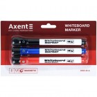 Маркер Whiteboard Magnetic, 1-2 мм, набір 3 кол. "Axent" 2555-30-A