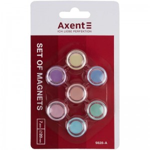 Набір магнітів 7шт.х20мм, Pastelini "Axent" 9828-А