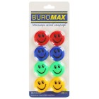 Набір магнітів 8шт.х 30мм СМАЙЛИК "BuroMAX" BM.0032