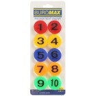 Набір магнітів 10шт.х 30мм ЦИФРИ "BuroMAX" BM.0034