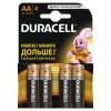 Батарейка Duracell AA Basic alkaline 1,5V (LR6-B4, MN1500), 1 шт (s.52536)