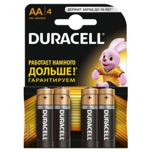 Батарейка Duracell AA Basic alkaline 1,5V (LR6-B4, MN1500), 1 шт (s.52536)