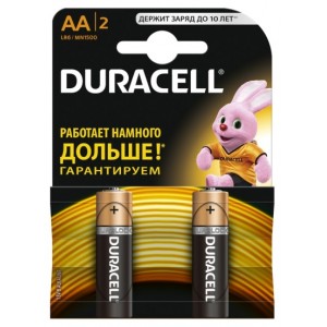 Батарейка Duracell AA Basic alkaline 1,5V (LR6-B2, MN1500),  1 шт (s.58163)