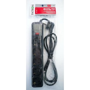 Мережевий фільтр 5 розеток 1.8 м, PATRON EXT-PN-SP-1052