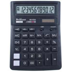 Калькулятор 12р, 143х192х40 мм "Brilliant" BS-0333