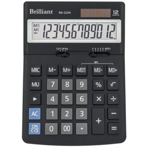 Калькулятор 12р, 123х171х31 мм "Brilliant" BS-222N