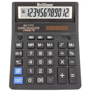 Калькулятор 12р, 157х200х31 мм "Brilliant" BS-777C
