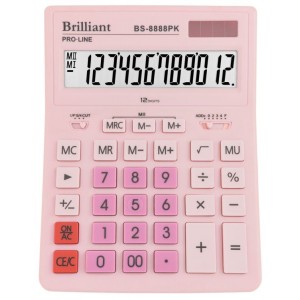 Калькулятор 12р, 155х205х35 мм "Brilliant" BS-8888PK
