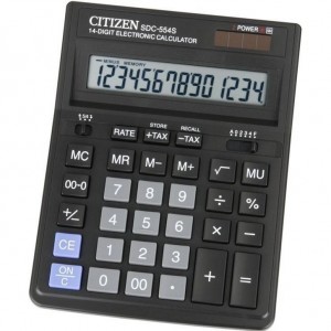 Калькулятор 14р, 153х199х30.5 мм "Citizen" SDC-554S