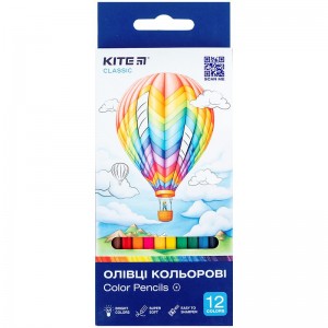 Олівці кольорові 12 кольорів Classic "KITE" K-051	