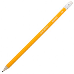 Олівець графітовий HB з гумкою, жовтий корпус CLASSIC "BuroMAX" ВМ.8500