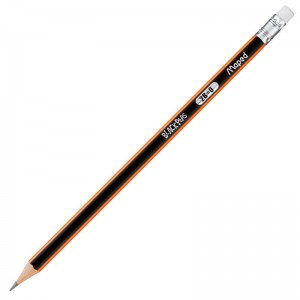 Олівець графітовий 2В, з гумкою BLACK PEPS "MAPED" MP.851722