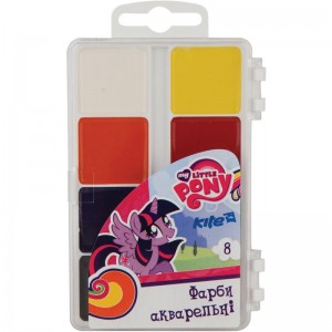 Краски акварельные My Little Pony, 8 цветов , б/к  "Kite" LP17-065