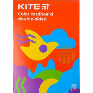 Набір кольорового двустороннього картону А4, 10 арк. "Kite" k22-255-2