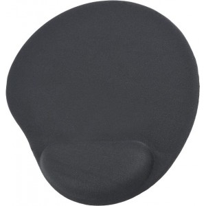 Килимок для миші, 250х220мм Mouse Pad, Black "Gembird" (MP-GEL-BK)
