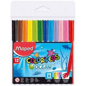 Фломастери, 12 кольорів COLOR PEPS Ocean "Maped" 845720