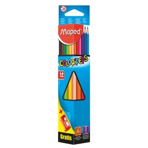 Олівці кольорові 12 кольорів + чинка COLOR PEPS Classic "Maped" MP.183213