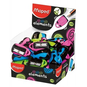 Чинка без контейнера 1 отв., пластик. корпус, асорті ELEMENTS "MAPED" MP.501600