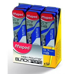 Стрижні до механічних олівців 0.7мм НB "Maped" 560430