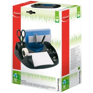 Підставка для офісного приладдя ESSENTIALS GREEN Maxi, чорний з синім "MAPED" 575100