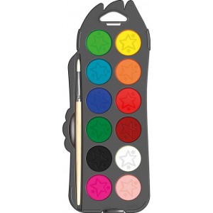Краски акварельные 12 цветов + кисточка COLOR PEPS "Maped" MP.811520
