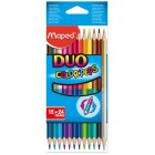 Олівці кольорові двосторонні 12 штук / 24 кольори  COLOR PEPS Duo "Maped" MP.829600
