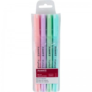 Набір з 4х текст-маркерів Highlighter Pastel "Axent" 2533-40-A