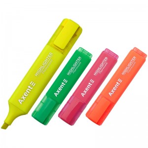 Набір з 4х текст-маркерів Highlighter "Axent" 2537-40-A