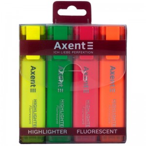 Набір з 4х текст-маркерів Highlighter "Axent" 2537-40-A