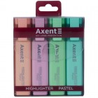 Набір з 4х текст-маркерів Highlighter Pastel "Axent" 2537-80-A