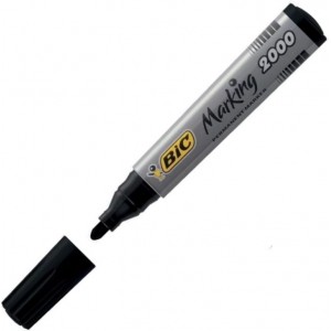 Маркер перманентний 1.7мм, чорний Marking "Bic" bc8209153