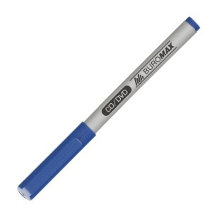 Маркер водостійкий CD/DVD, 0.6мм,, синій, JOBMAX "BuroMAX" BM.8701-02