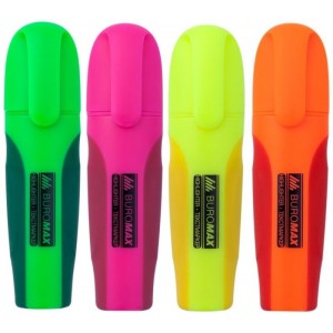 Набір з 4х текст-маркерів NEON "BuroMAX" BM.8904-84