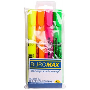 Набір з 4х текст-маркерів "BuroMAX" BM.8906-94