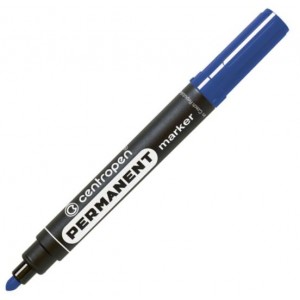 Маркер Permanent 8566 2,5 мм круглий, синій "Centropen" 8566/03