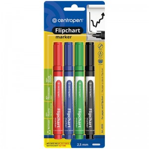 Набор маркеров для флипчарта Flipchart (4шт) "Сentropen" 8550/04