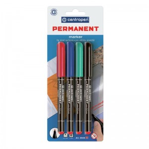 Маркер Permanent 2846/04, набір 4 шт (блістер) "Centropen" 2846/4/bl