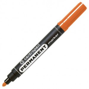 Маркер Permanent 8566 2,5 мм круглий, оранжевий "Centropen" 8566/06